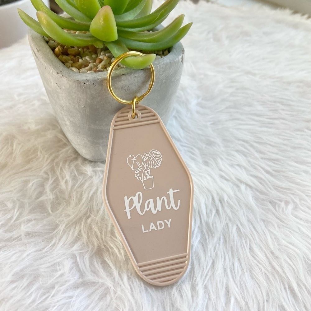 Retro Motel Keychain-plant lady